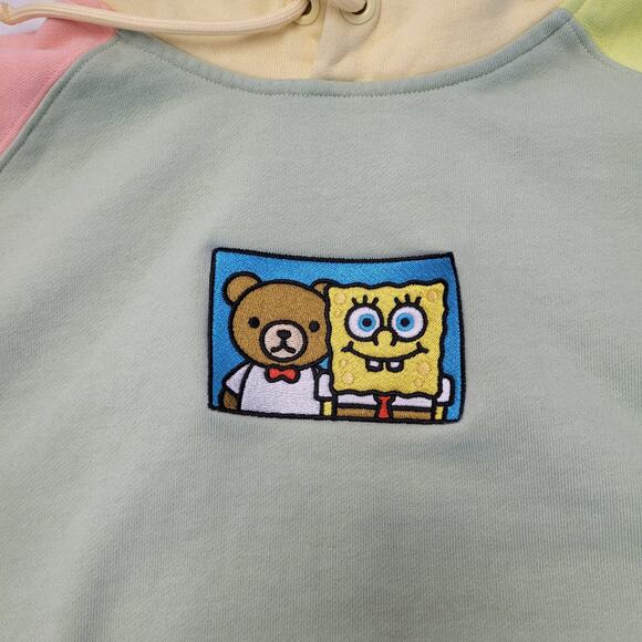 Teddy Fresh Spongebob colorblock hoodie neon pastel green - Picture 4 of 9